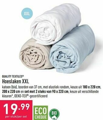 ALDI Hoeslaken xxl aanbieding