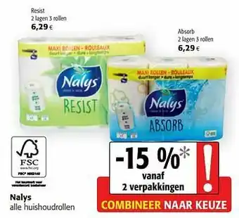 Colruyt Nalys alle huishoudrollen aanbieding