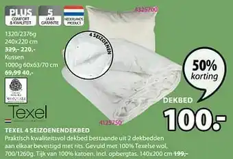 Jysk Texel 4 seizoenendekbed aanbieding