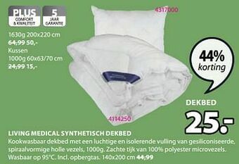 Jysk Living medical synthetisch dekbed aanbieding