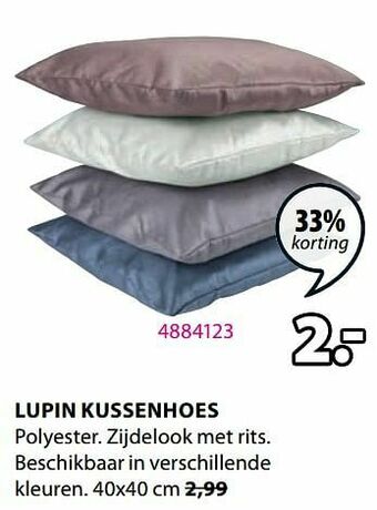 Jysk Lupin kussenhoes aanbieding