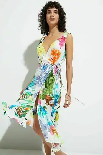 Midi-jurk met mandala’s - WHITE - L