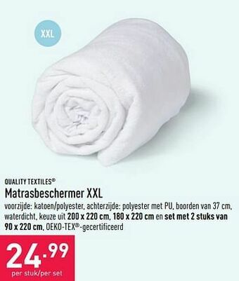 ALDI Matrasbeschermer xxl aanbieding
