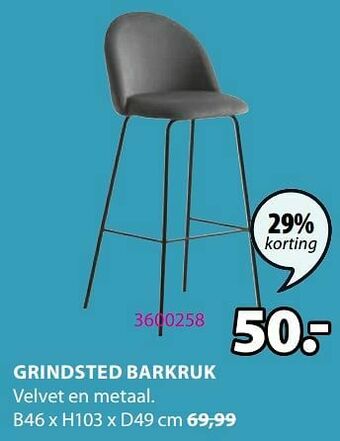 Jysk Grindsted barkruk aanbieding