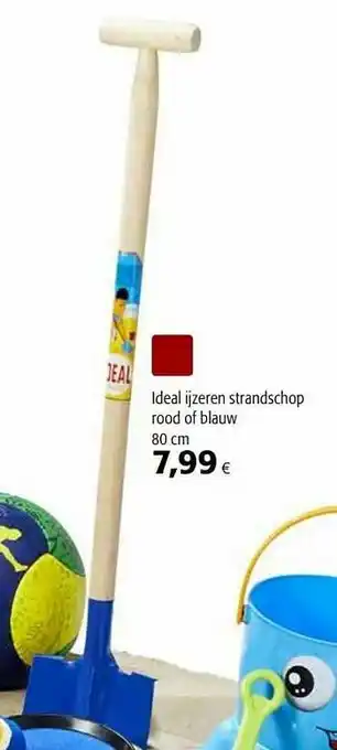 Ideal ijzeren strandschop rood of blauw