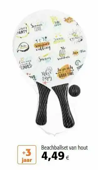 Beachballset van hout