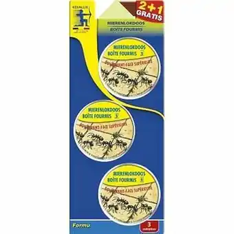 Brico Formule mierenlokdoos 2 plus 1 gratis aanbieding