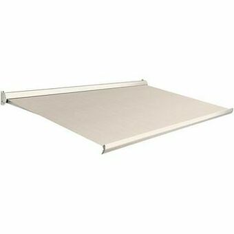 Brico Domasol zonnetent manueel ’Factor 10-C’ bruin/wit smalle strepen 300 x 250 cm aanbieding