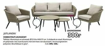 Jysk Vebbestrup loungeset 3-zit aanbieding