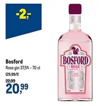 Bosford rose gin 29,99 L