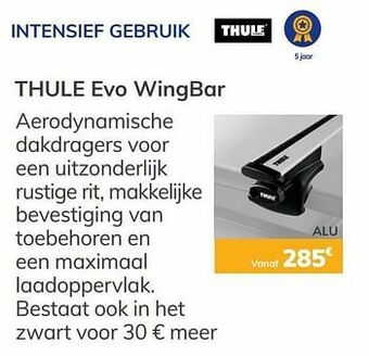 Auto5 Intensief gebruik thule evo wingbar aanbieding