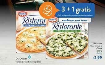 OKay Dr. oetker ristorante pizza spinaci e crema aanbieding