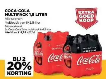 Jumbo Coca-cola multipack 1,5 liter aanbieding