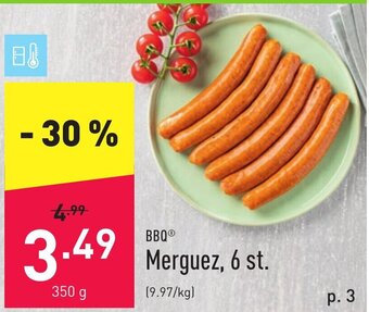 ALDI BBQ merguez, 6 st 350g aanbieding