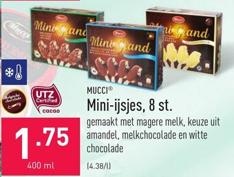 ALDI Mucci mini-ijsjes 8 st 400ml aanbieding