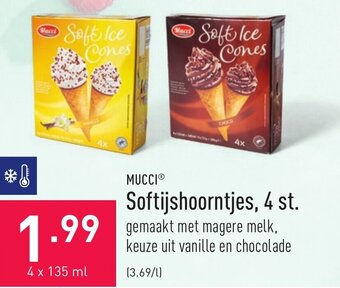ALDI Mucci softijshoorntjes 4 x 135ml aanbieding