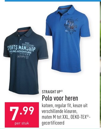 ALDI Straight up polo voor heren aanbieding