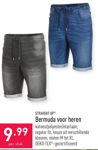 ALDI Straight up bermuda voor heren aanbieding