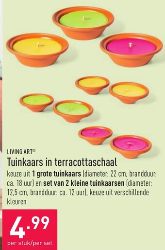 ALDI Living art tuinkaars in terracottaschaal aanbieding