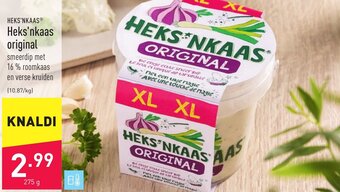 ALDI Heks'nkaas original 275g aanbieding