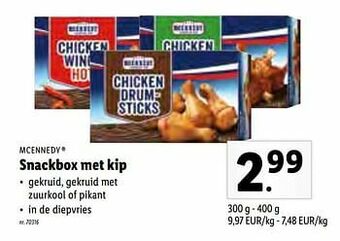Lidl Snackbox met kip aanbieding