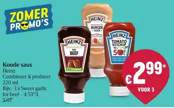 Delhaize Heinz Koude saus aanbieding