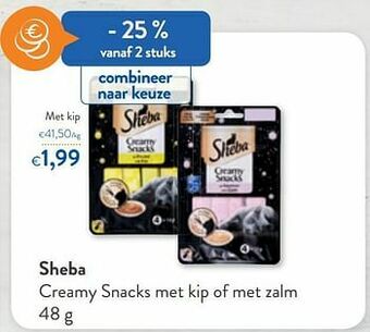 Sheba creamy snacks met kip