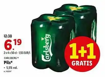 Lidl Carlsberg pils aanbieding