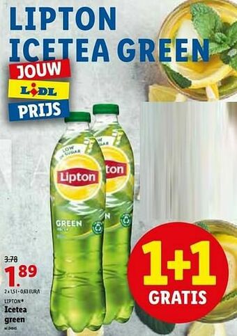 Lidl Icetea green aanbieding