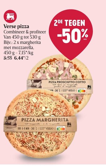 Delhaize Verse pizza aanbieding