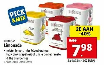 Lidl Limonade aanbieding