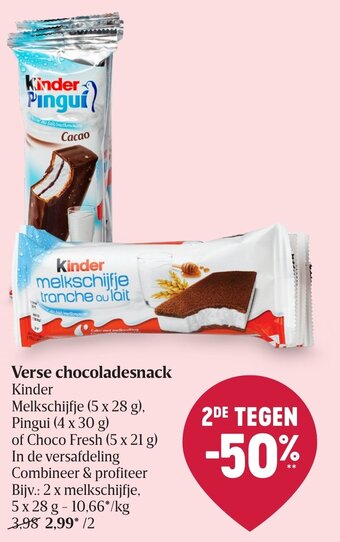 Delhaize Verse chocoladesnack aanbieding