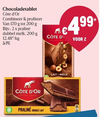 Delhaize Chocoladetablet aanbieding