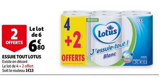 Auchan Essuie Tout Lotus aanbieding