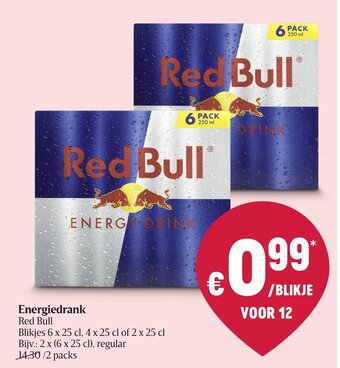 Delhaize Energiedrank Red Bull aanbieding