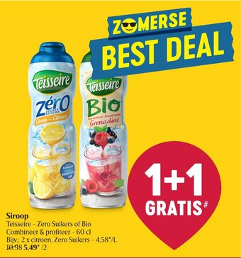 Delhaize Siroop Teisseire aanbieding
