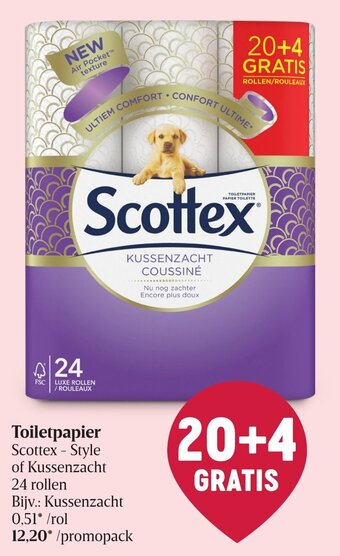 Delhaize Toiletpapier Scottex aanbieding