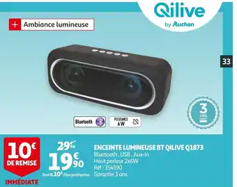 Auchan Enceinte Lumineuse BT Qilive Q1873 aanbieding