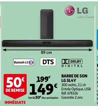 Auchan Barre De Son LG SL4Y aanbieding