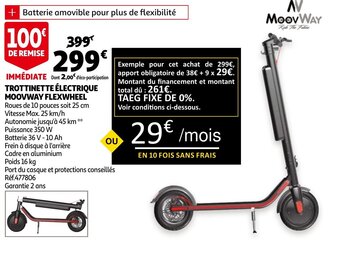 Auchan Trottinette Électrique Moovway Flexwheel aanbieding