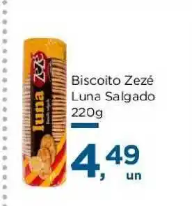 Super São Luiz Biscoito Zeze Luna Salgado 220g oferta