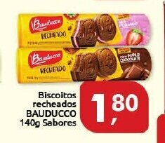 Supermercados Nori Biscoitos recheados Bauducco 140g sabores oferta
