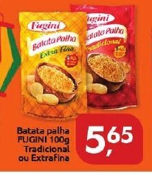 Supermercados Nori Batata palha Fugini 100g tradicional ou Extrafina oferta
