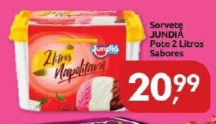 Supermercados Nori Sorvete Jundia Pote 2L sabores oferta