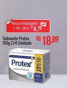 Mart Minas Sabonete protex 150g c/4 unidade oferta