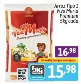 Supermercados Big Compra Arroz Tipo 1 Viva Maria Premium 5kg cada oferta