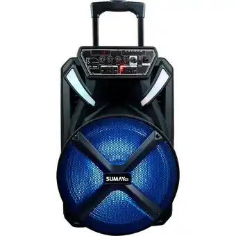 Caixa de som amplificada sumay x-prime 300w rms bluetooth com microfone