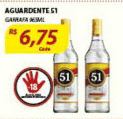 Assaí Atacadista Aguardente 51 965ml oferta