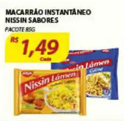Assaí Atacadista Macarrão Instantâneo Nissins Sabores 85g oferta
