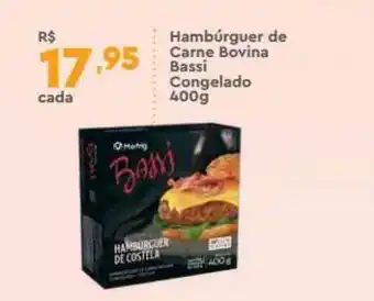 Supper Rissul Hambúrguer De Carne Bovina Bassi Congelado 400g oferta